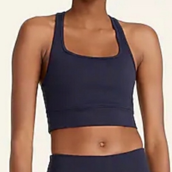 J.Crew Navy Blue Longline sports bra in signature flex size M. - Picture 1 of 9
